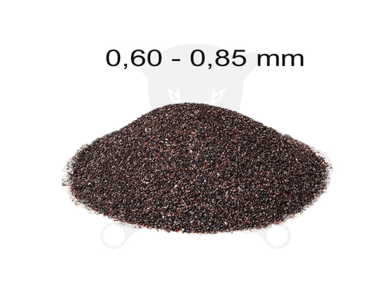 Szóróanyag normálkorund barna NK24 = 0,60 - 0,85 mm -25 kg