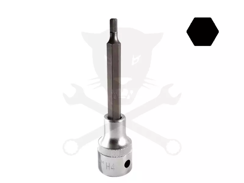 Rátűzőkulcs - crowa+bit 1/2" imbusz 4 mm, hosszú