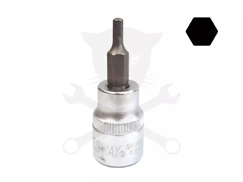 Rátűzőkulcs - crowa+bit 3/8" imbusz 03 mm