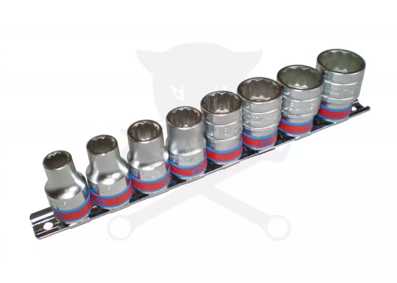 Dugókulcs - crowafej készlet 1/2" 12 szögű COLOS 8 db-os 3/8"-tól 7/8"-ig