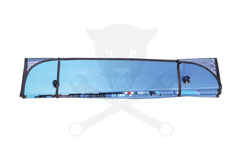 Autós szélvédő napellenző, napvédő - 130 x 60 cm - Laser Tools Racing