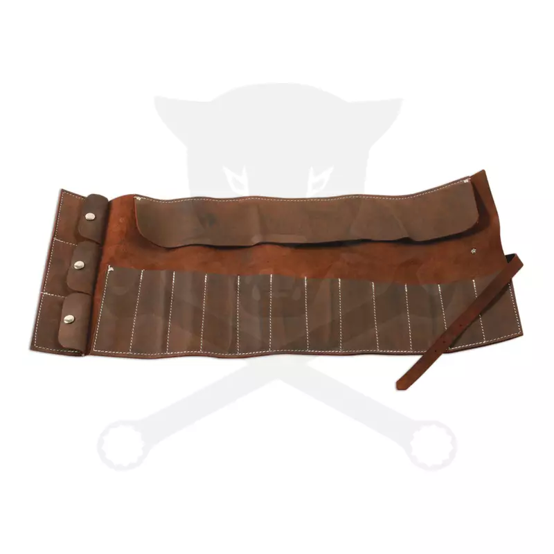 Csillag-villáskulcs készlet 15 db-os Bőr rendszerező 690x305x20 mm