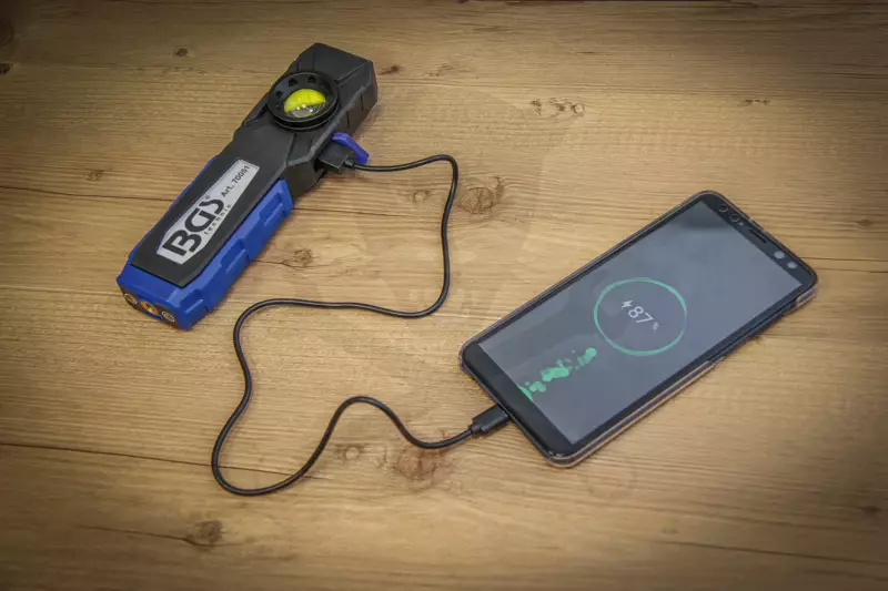 Szerelőlámpa LED 01 COB + 1 ledes dönthető akkus 10W szerelőlámpa -BGS
