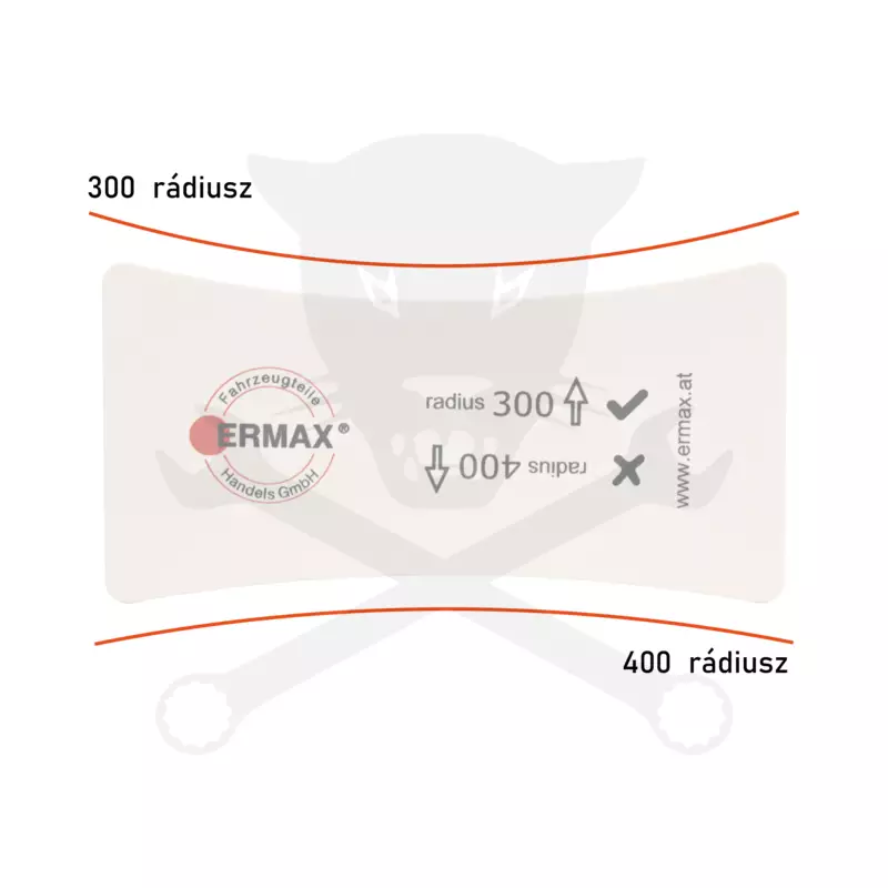 Vizsgasori holttér tükörsablon - teherautós - Ermax