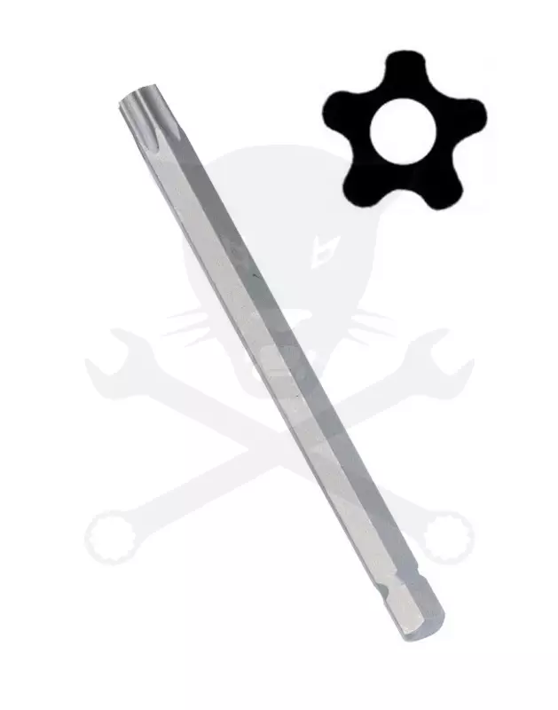 Bit ötágú torx T-08 88 mm lyukas Genius