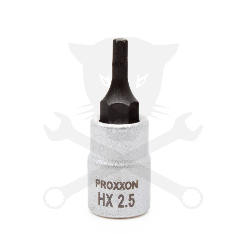 Rátűzőkulcs - crowa+bit 1/4" Imbusz HX2.5 Proxxon