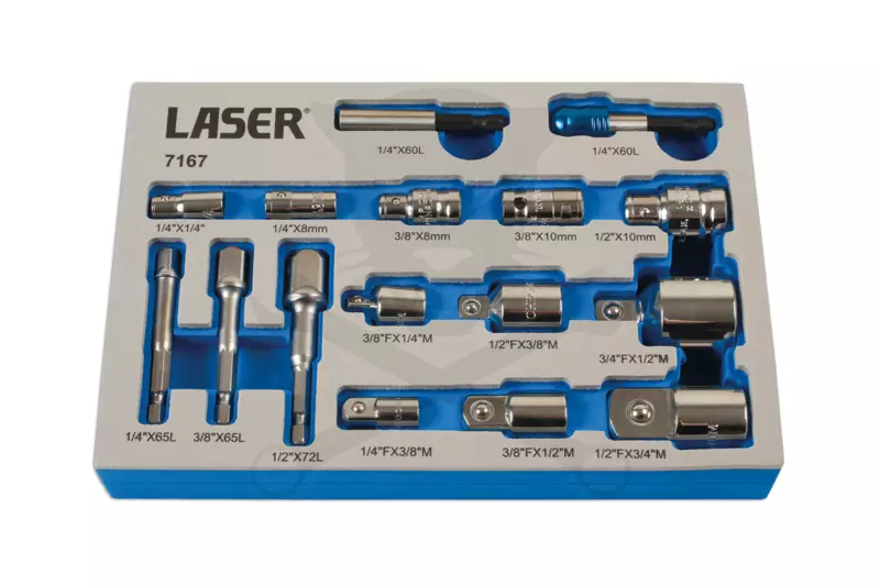 Adapter készlet 1/4 - 3/4" - 1/2" -os szűkítőkkel - Laser