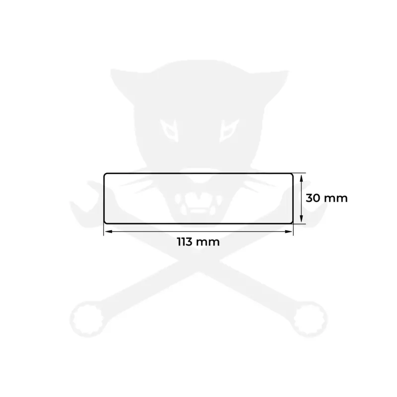 Gumipogácsa krokodil emelőhöz fekete 113 mm x 30 mm - Tömör