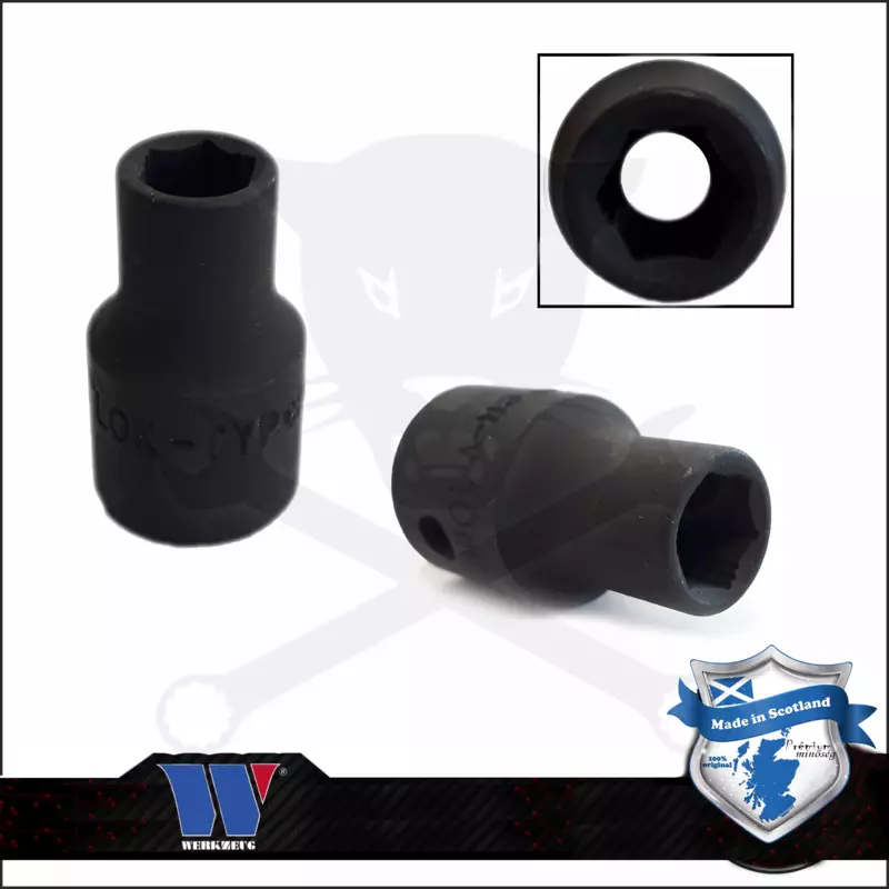 Lok-Typ Légkulcsfej - gépifej 1/2" 11 mm 6 lap alacsony - Welzh