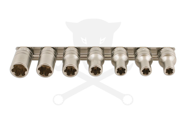 Dugókulcs - crowafej készlet 3/8" TorxPlus® belső 7 db-os EP10 - EP20