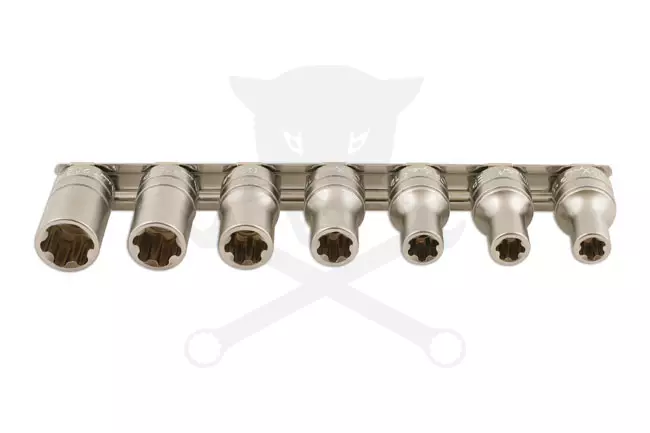 Dugókulcs - crowafej készlet 3/8" TorxPlus® belső 7 db-os EP10 - EP20
