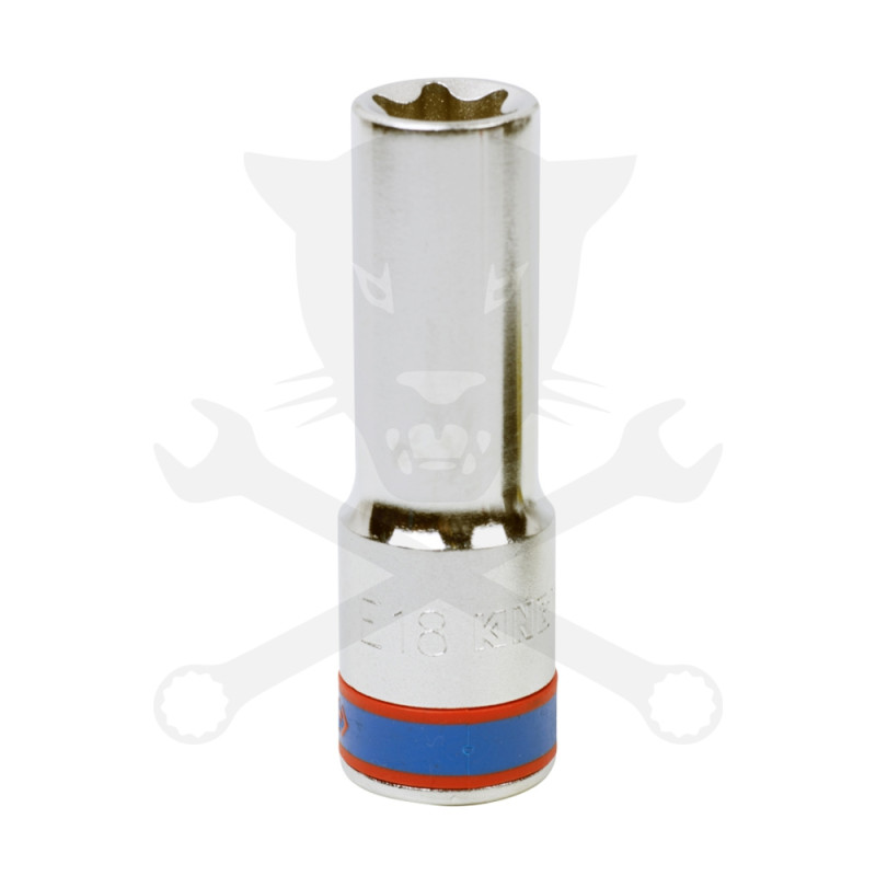 Dugókulcs - crowafej 1/2" belső torx hosszított E18 KingTony