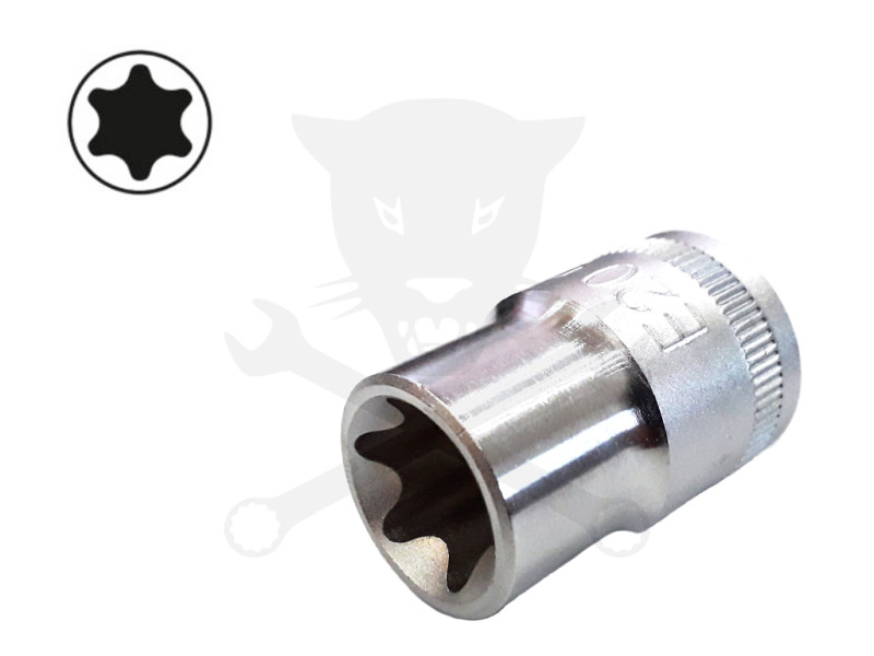 Dugókulcs - crowafej 3/8" belső torx E20 Genius