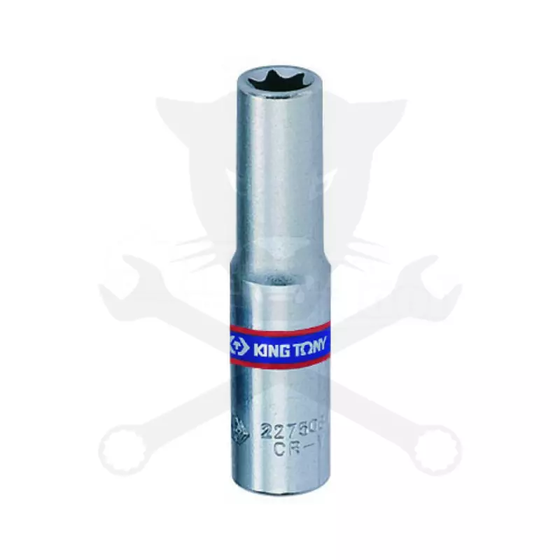 Dugókulcs - crowafej 1/4" belső torx hosszított E04 KingTony