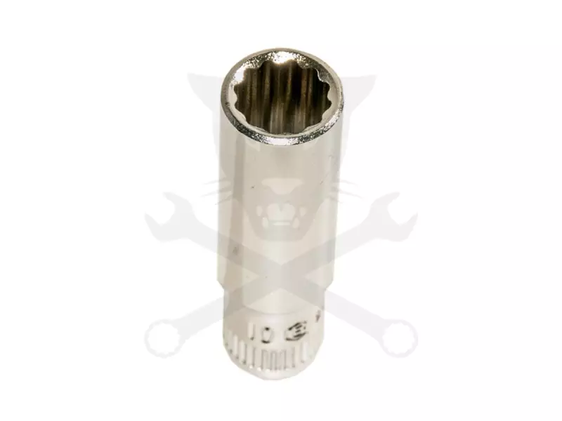 Dugókulcs - crowafej 1/4" 12 lap hosszú 10 mm Genius
