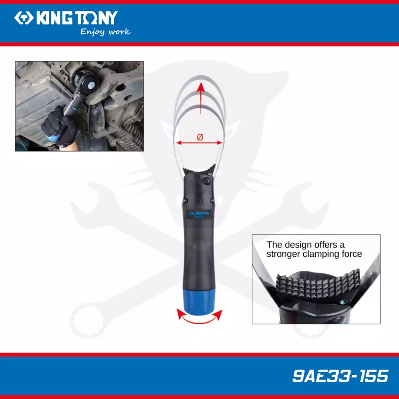 Olajszűrő leszedő acélszalagos gyors 110-155 mm KingTony
