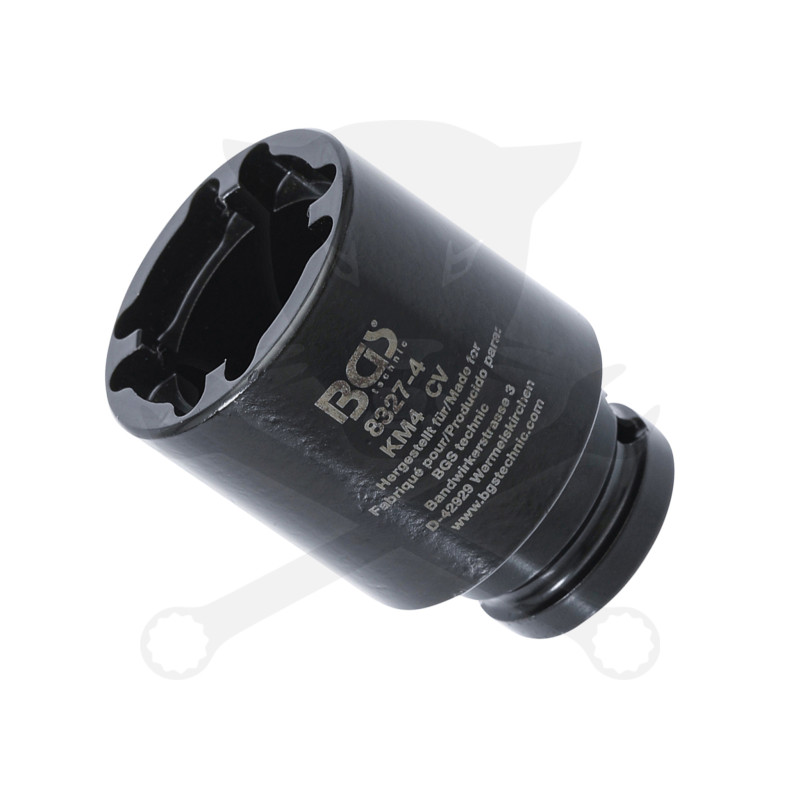 Dugókulcs, belső körmös - hornyos anyához  KM4 - 33,2 / 28,5 mm - BGS