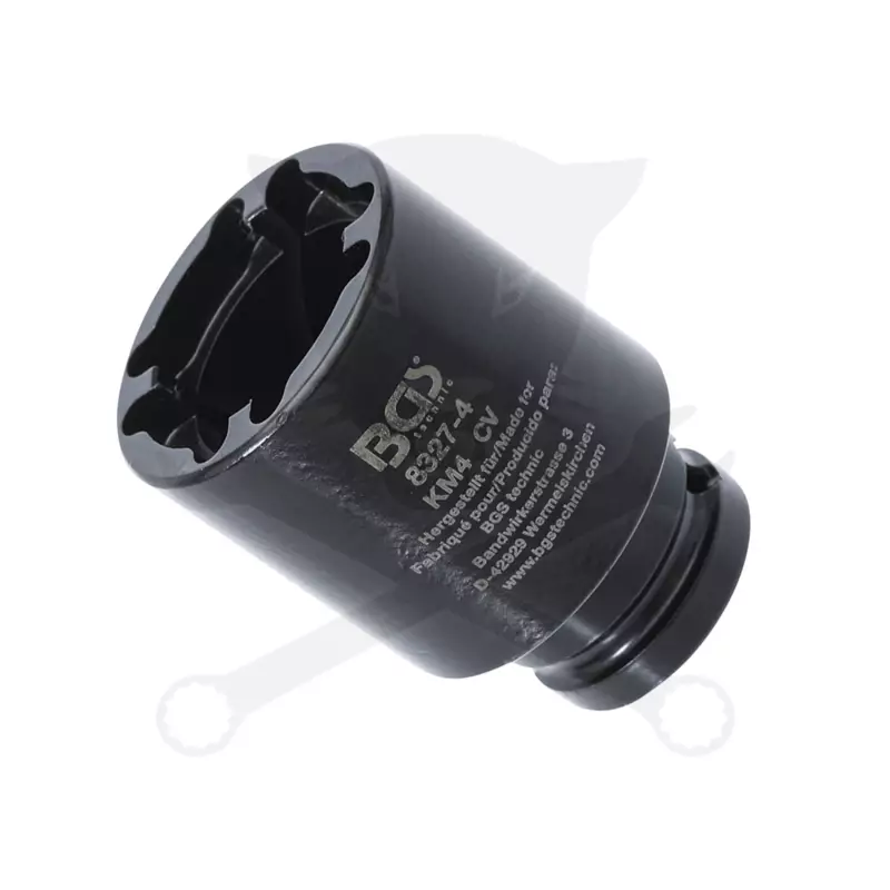 Dugókulcs, belső körmös - hornyos anyához KM4 - 33,2 / 28,5 mm - BGS