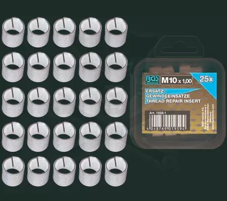 Menetjavító betét készlet M10x1,0 - 25 db-os BGS
