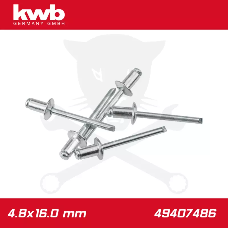 Popszegecs, alu-horganyzott DIN 7337 4.8x16.0 mm 50 db-os - KWB