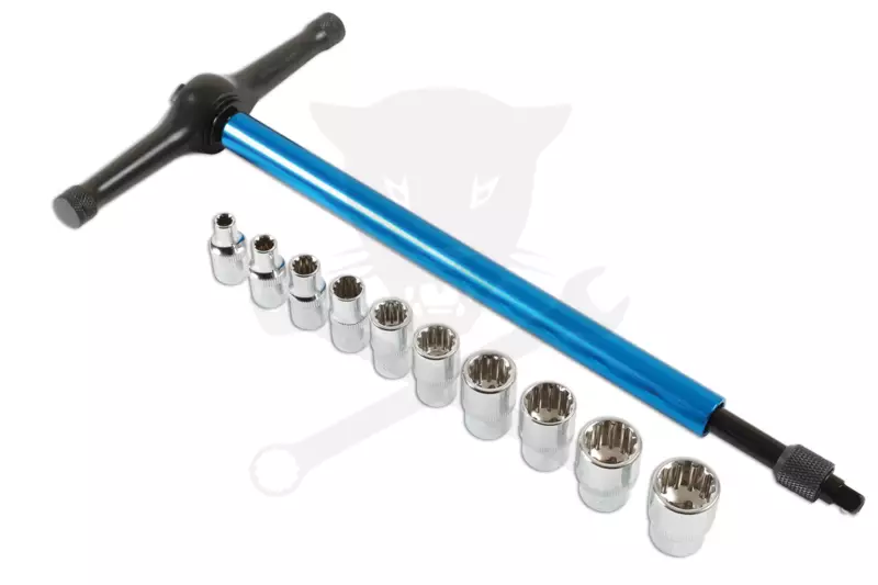 Dugókulcs készlet Gear Lock - Alldrive 1/4" racsnis T-hajtószárral -TS20