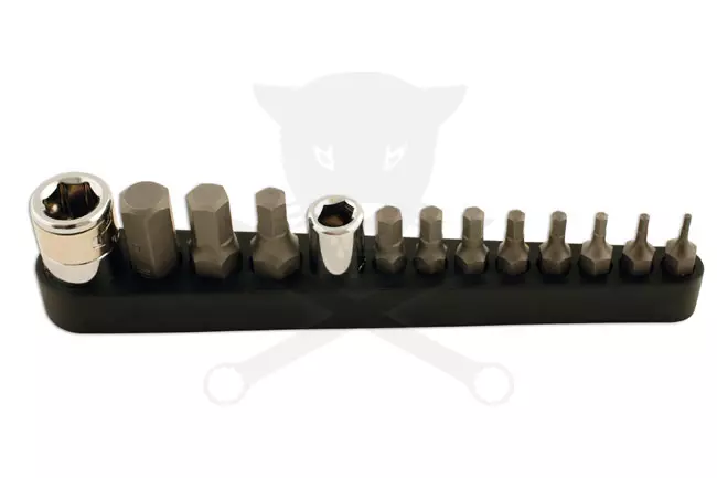 Bit készlet 13 db-os imbusz + bit 1/4"-3/8" befogó - Laser