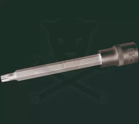 Rátűzőkulcs - crowa+bit 1/2" XZN - Spline M08 x 140 mm BGS