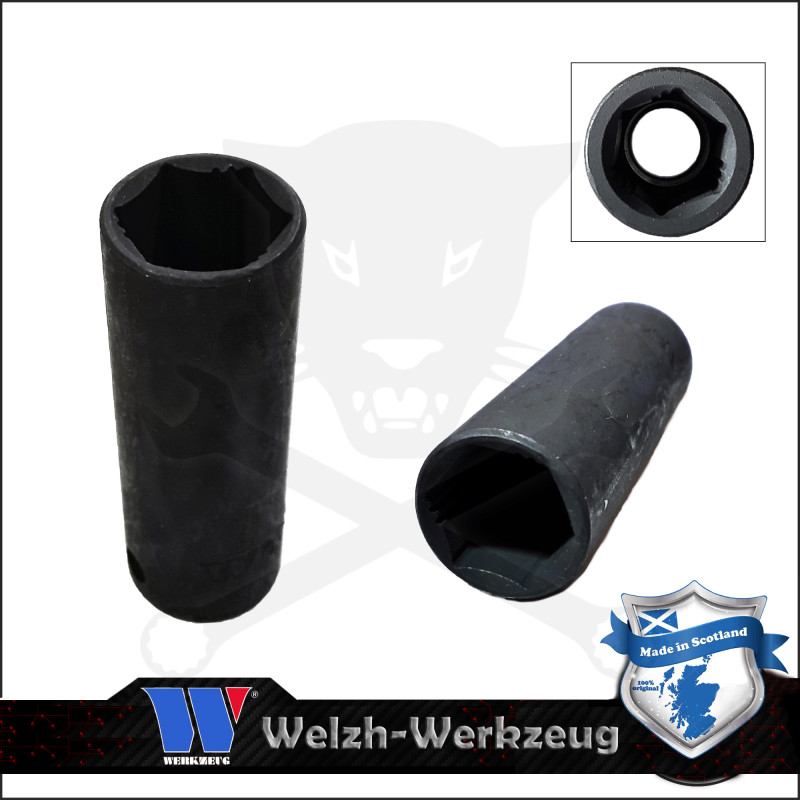 Lok-Typ Légkulcsfej - gépifej 3/8" 16 mm 6 lap hosszú - Welzh