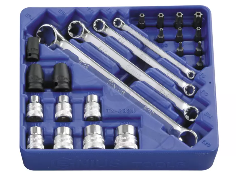 Tálcás Genius torx készlet 24 db-os - 1/6