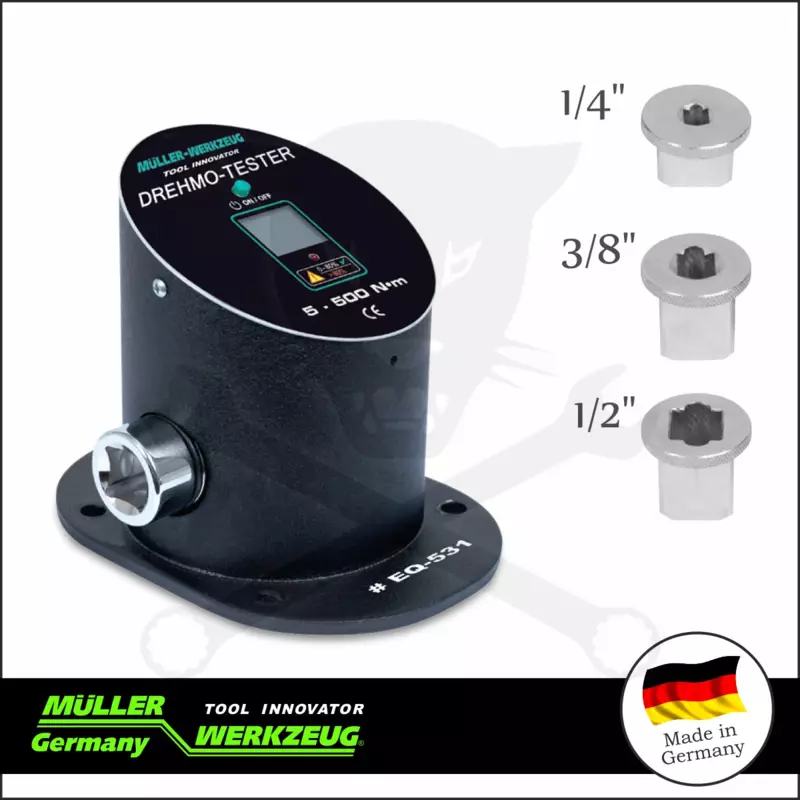 Nyomatékkulcs teszter műszer 5-500 Nm-ig - 1/4"-3/8"-1/2" - MÜLLER