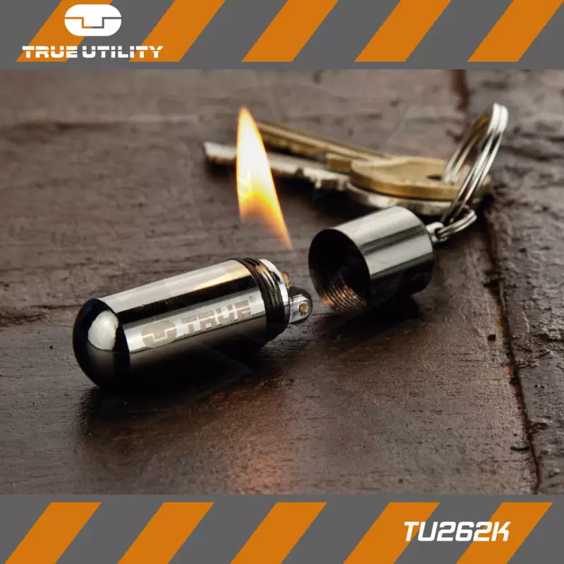Öngyújtó, kis méretű vízálló, "töltény méretű" Firestash Utility- True