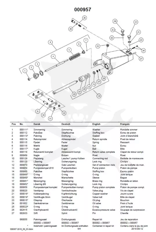 Emelő padló 1.4T krokodil - magasemelésű: 77 - 715 mm - Compac G2