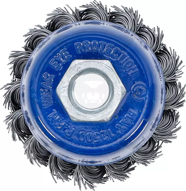 Drótcsiszoló fazékkefe 65 mm M14 x 2.0 menettel -sarokcsiszolóhoz- BGS