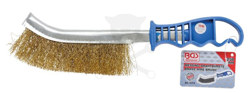Drótkefe Féknyereg tisztító kefe - sárgaréz anyagból - 260 mm - BGS