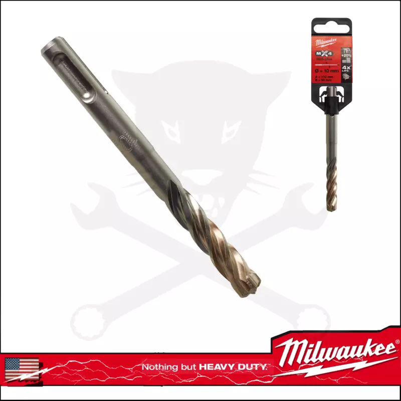 Kőzetfúró 10 x 115 mm - négyélű SDS-Plus - MX4 Milwaukee