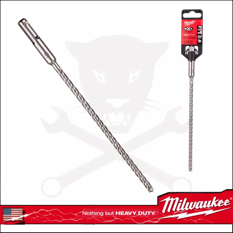 Kőzetfúró 6 x 215 mm - négyélű SDS-Plus - MX4 Milwaukee