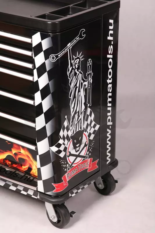 Szerszámos kocsi  7 fiókos + 2 oldalt nyitható EGYEDI design