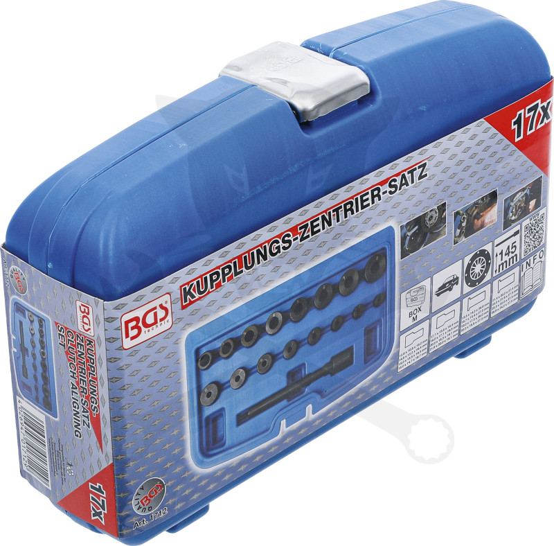 Kuplungközpontosító készlet - fém - 17 db-os - BGS