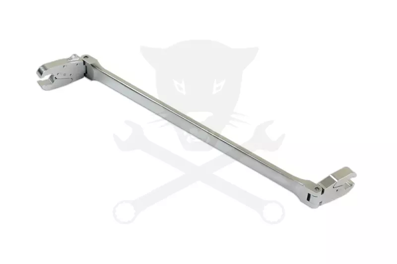 Fékcsőkulcs racsnis, kétoldali csuklós, extra hosszú 10 x 11 mm -Laser