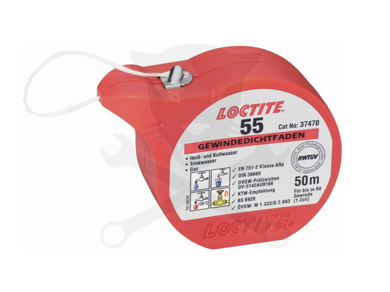Teflon csőtömítő zsínór 50 m Loctite 55 (LOC.55/50)