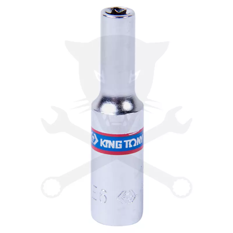 Dugókulcs - crowafej 1/4" belső torx hosszított E06 KingTony