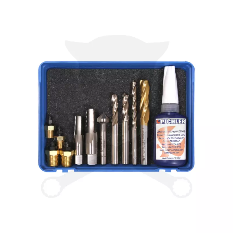 Pichler fékmunkahenger légtelenítő csavar javító készlet 1/4" és 1,8" NPT
