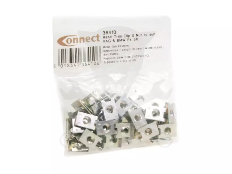 Fém lemezanya"U" készlet 50db 16,7x11,1x4,8 mm - VAG/BMW