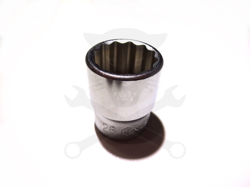 Dugókulcs - crowafej 1/2" 12 szög normál 26 mm Genius