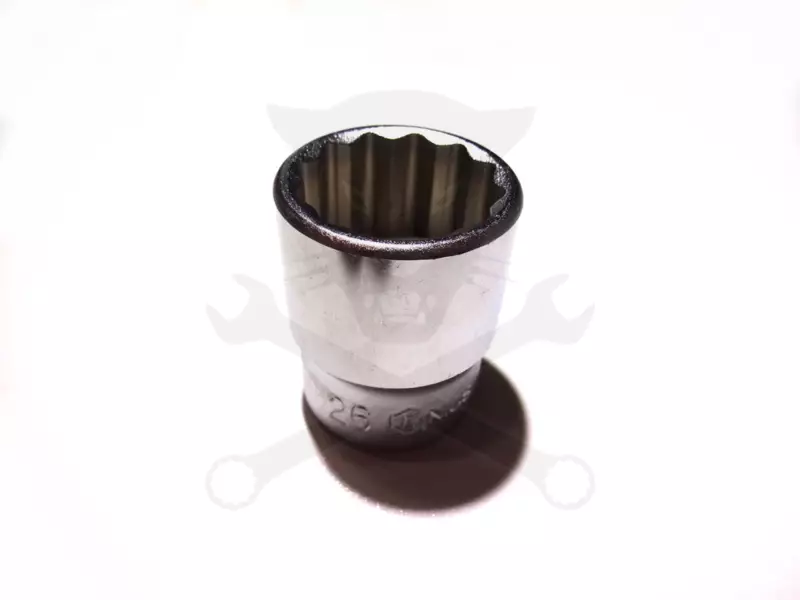Dugókulcs - crowafej 1/2" 12 szög normál 26 mm Genius