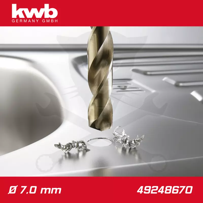 Csigafúró 7,0 mm HSS-G Co5 DIN 338 Twist, profi - KWB