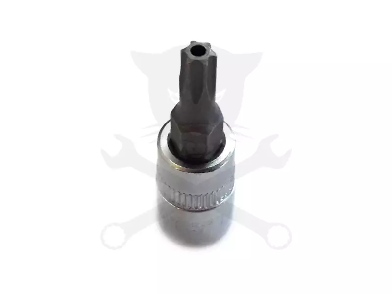 Rátűzőkulcs - crowa+bit 1/4" torx, furatos TPX25