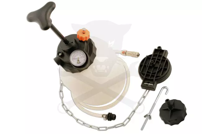 Féklégtelenítő kanna kézi pumpás + Univerzális és 44 mm-es EU Adapter