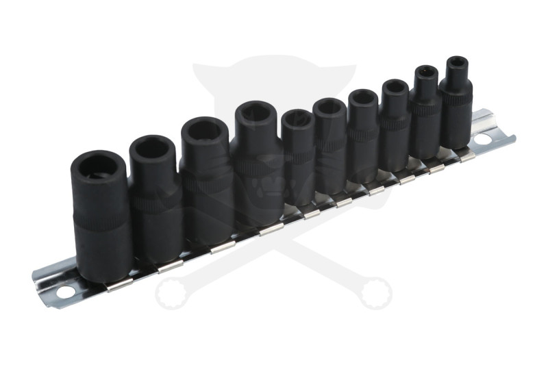 Adapter készlet menetfúrókhoz 10 db-os 4 lapú M1.5-M14 -mágneses- Laser