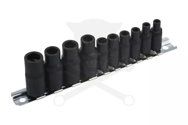 Adapter készlet menetfúrókhoz 10 db-os 4 lapú M1.5-M14 -mágneses- Laser